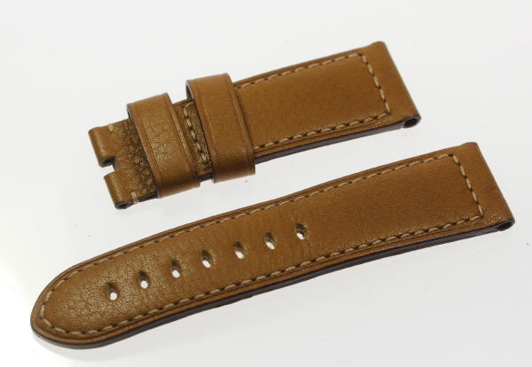 美品☆PANERAI パネライ ラグ幅24mm 茶色 ブラウン メンズ純正革ベルト