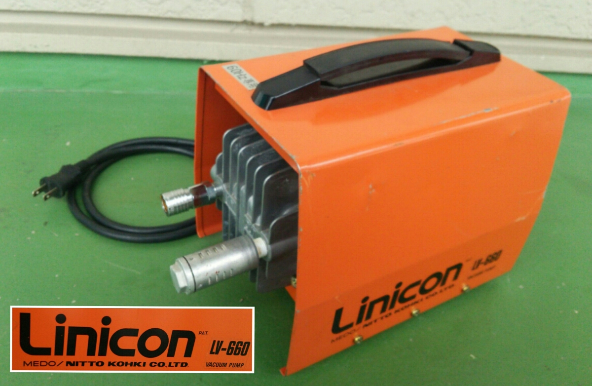 真空ポンプ 日東 リニコン Linicon LV-660 60Hz専用 VACUUM PUMP 動作品◆MEDO/NITTO KOHKI 