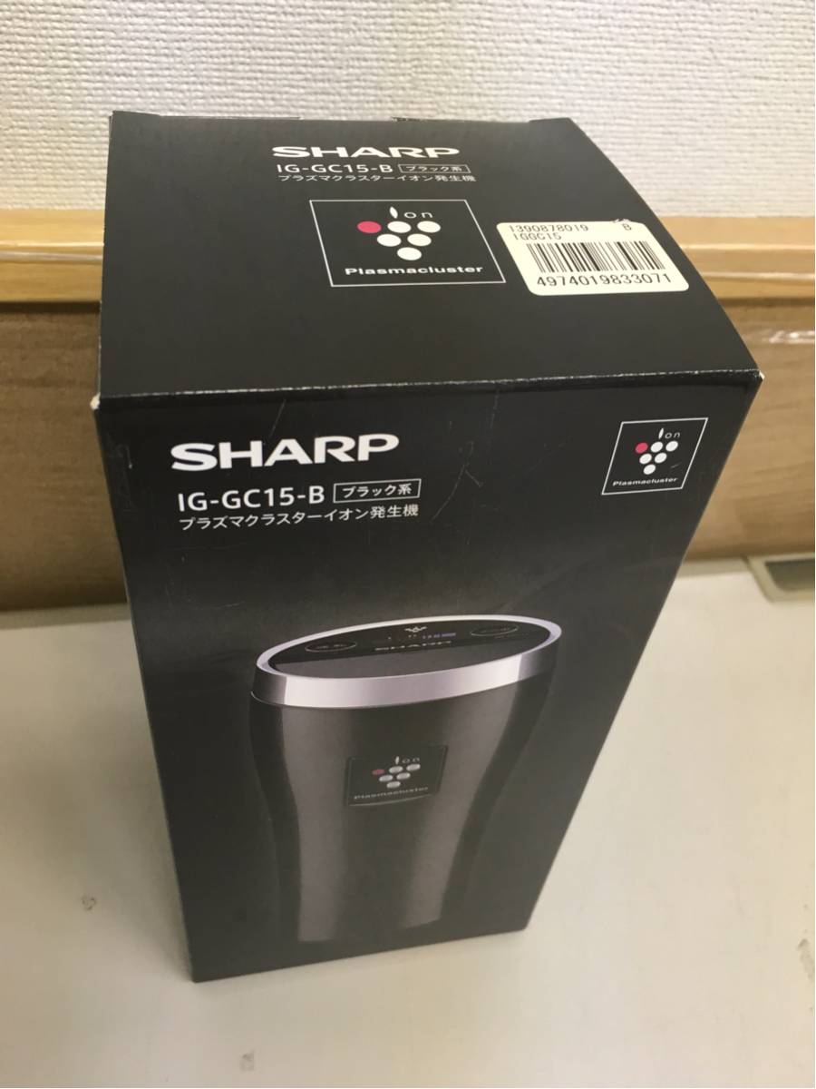 新品 未使用 1年保証付 シャープ 高濃度プラズマクラスターイオン発生器 IG-GC15-B ブラック系 空気清浄 車載対応タイプ