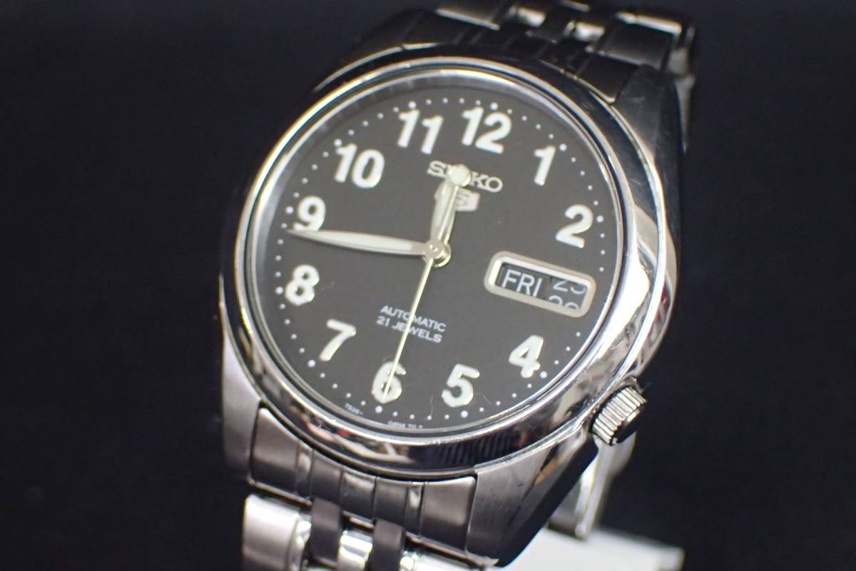 6406 ASD9M SEIKO 5 自動巻き腕時計 稼働品 3針 デイデイト 7S26-01V1 