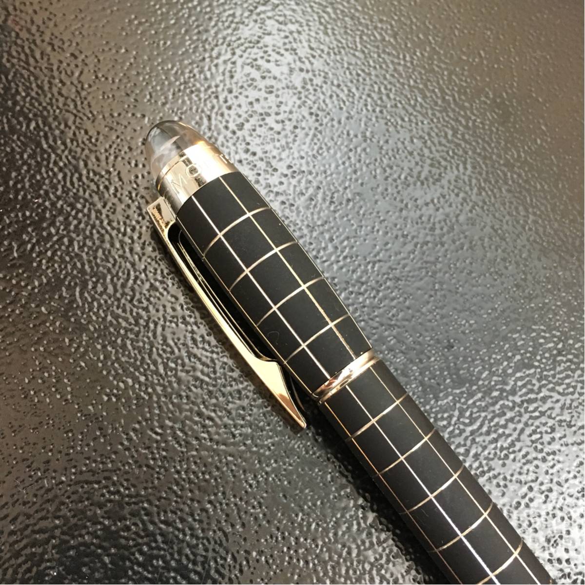 未使用に近い モンブラン スターウォーカー ローラーボール メタルラバー 美中古品/最落なし/Mont Blanc/モンブラン/スターウォーカー/メタル