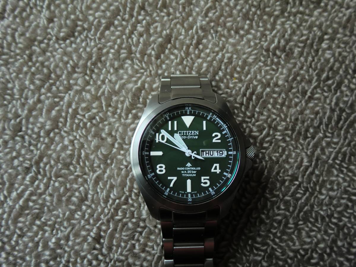 シチズン　エコドライブ　電波時計　プロマスター　２０Bar　チタン　　