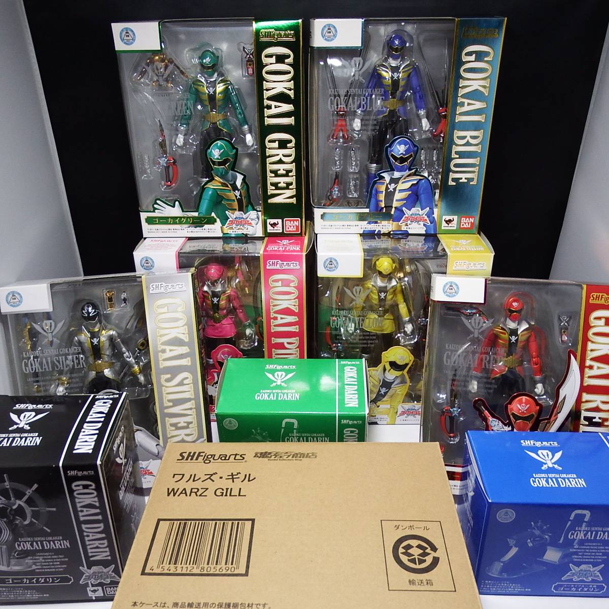 S.H.Figuarts 海賊戦隊ゴーカイジャー ゴーカイピンク ゴーカイイエロー ゴーカイシルバー ゴーカイレッド ブルー グリーン ギル 7体セット
