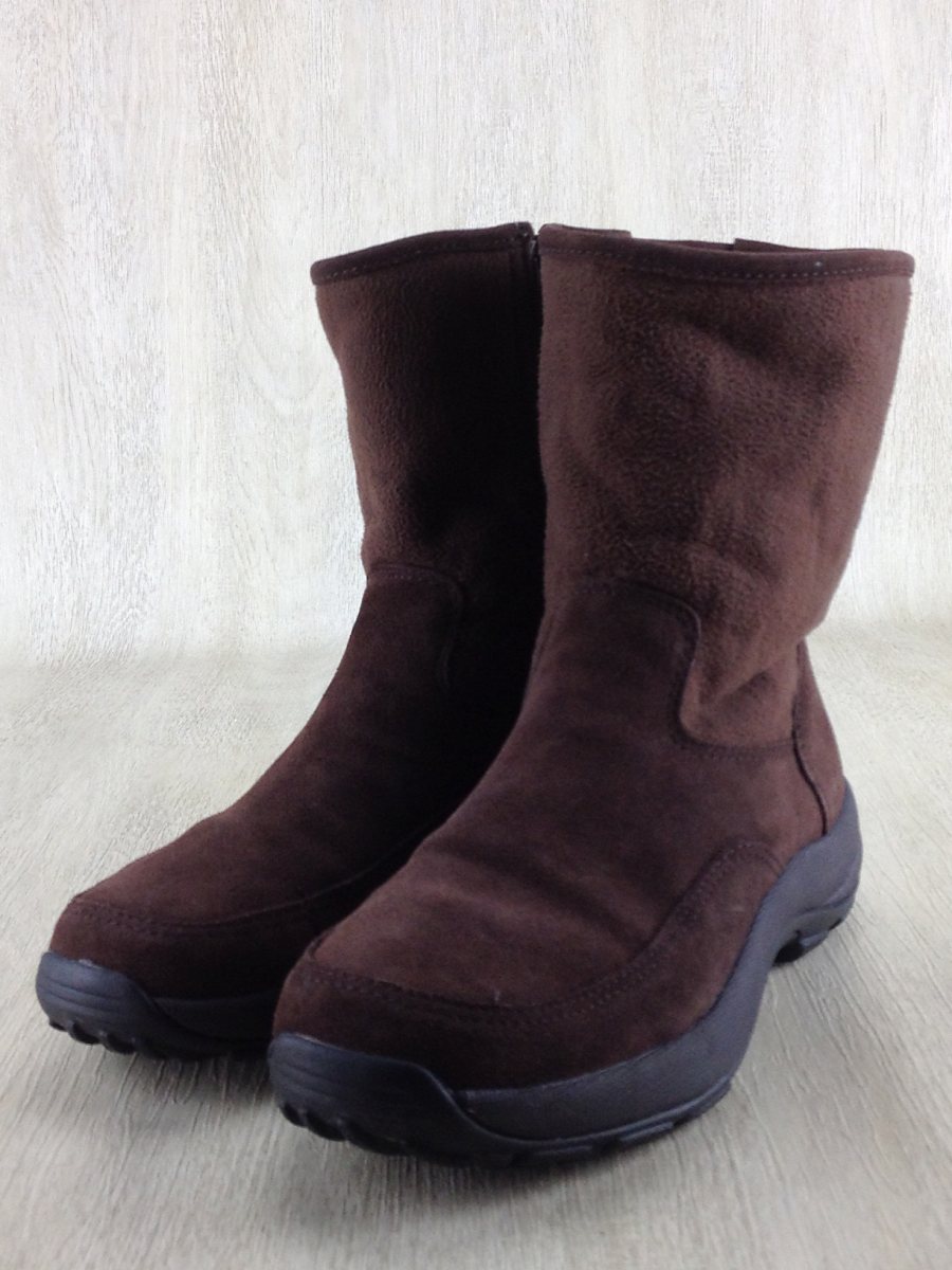 L.L.Bean◇サイドジップブーツ/25.5cm/BRW/スウェード/05455/使用感有