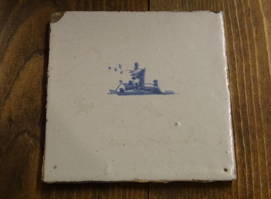 格安☆17世紀■ デルフト タイル 家 ■　)デルフトタイル北欧インテリア民藝