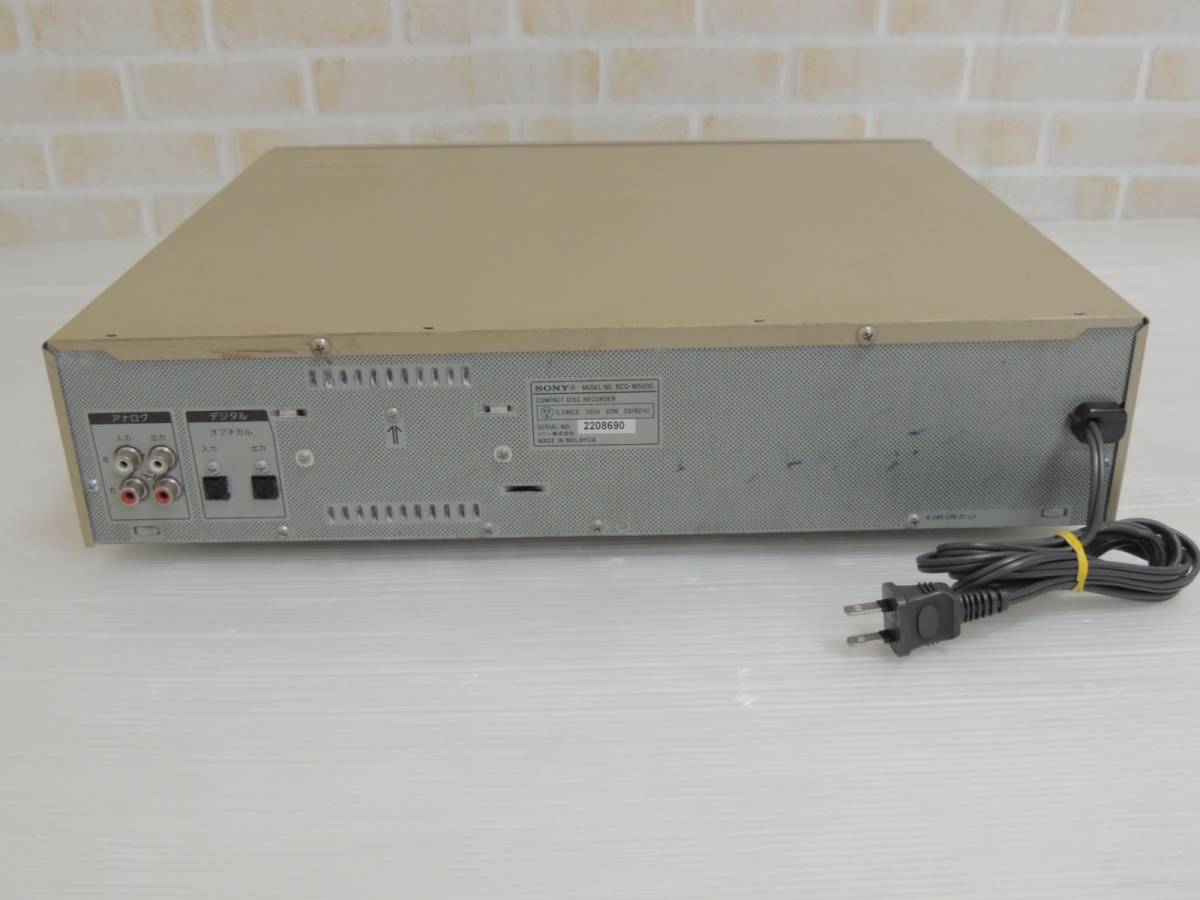 RCD-W500C SONY Sony : CDレコーダー CD Recorder ソニー 家電＆カメラ 