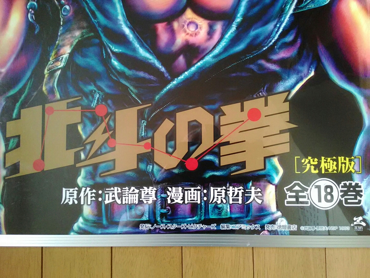 北斗の拳 原哲夫 武論尊 直筆 サイン入り ポスター 非売品 2016年3月26