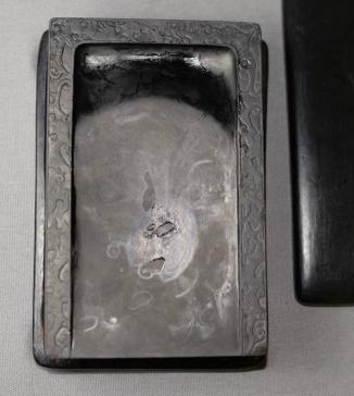 中國清末 民國古端溪 龍紋抄手硯 唐木硯箱 委託出品