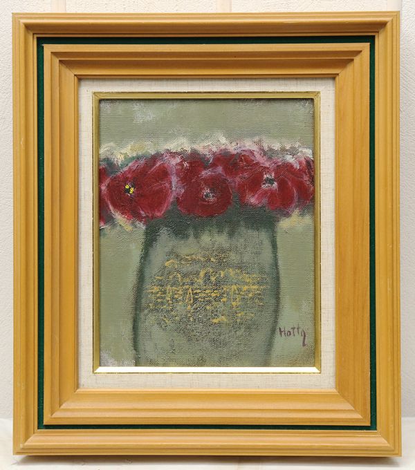 絵画/タペストリ 堀田高 油彩画 6号 「花」