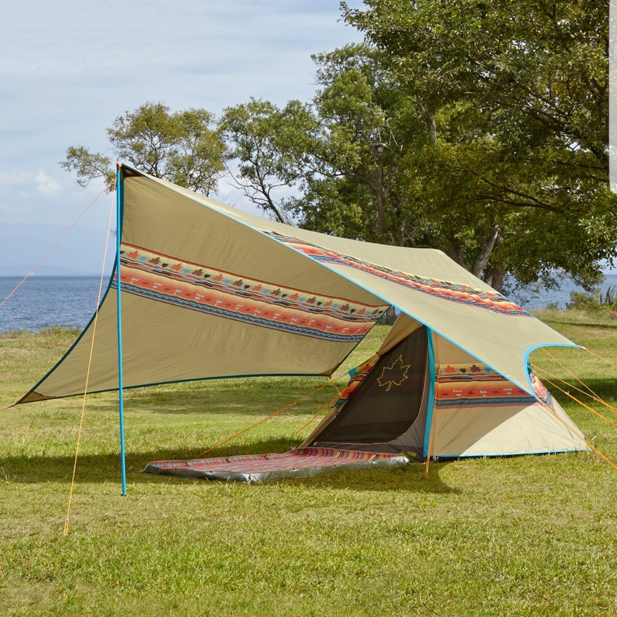 ★LOGOS ロゴス ナバホ Tepee ブリッジヘキサ-AE　タープ 中古　美品★テント キャンプ