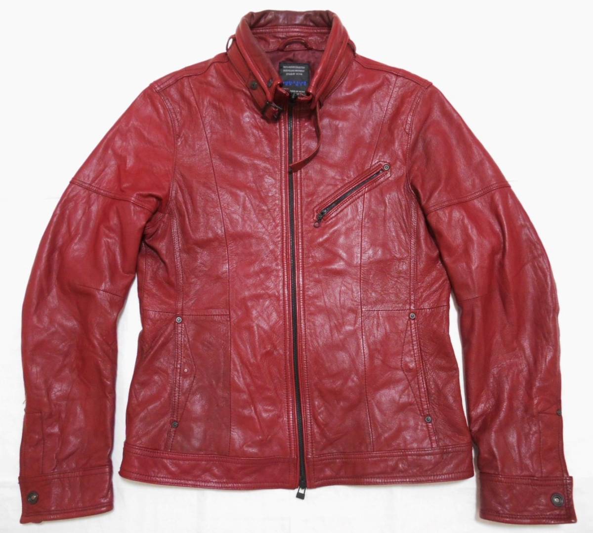 美品 NICOLE CLUB FOR MEN シングルライダース ラムレザー L 美品