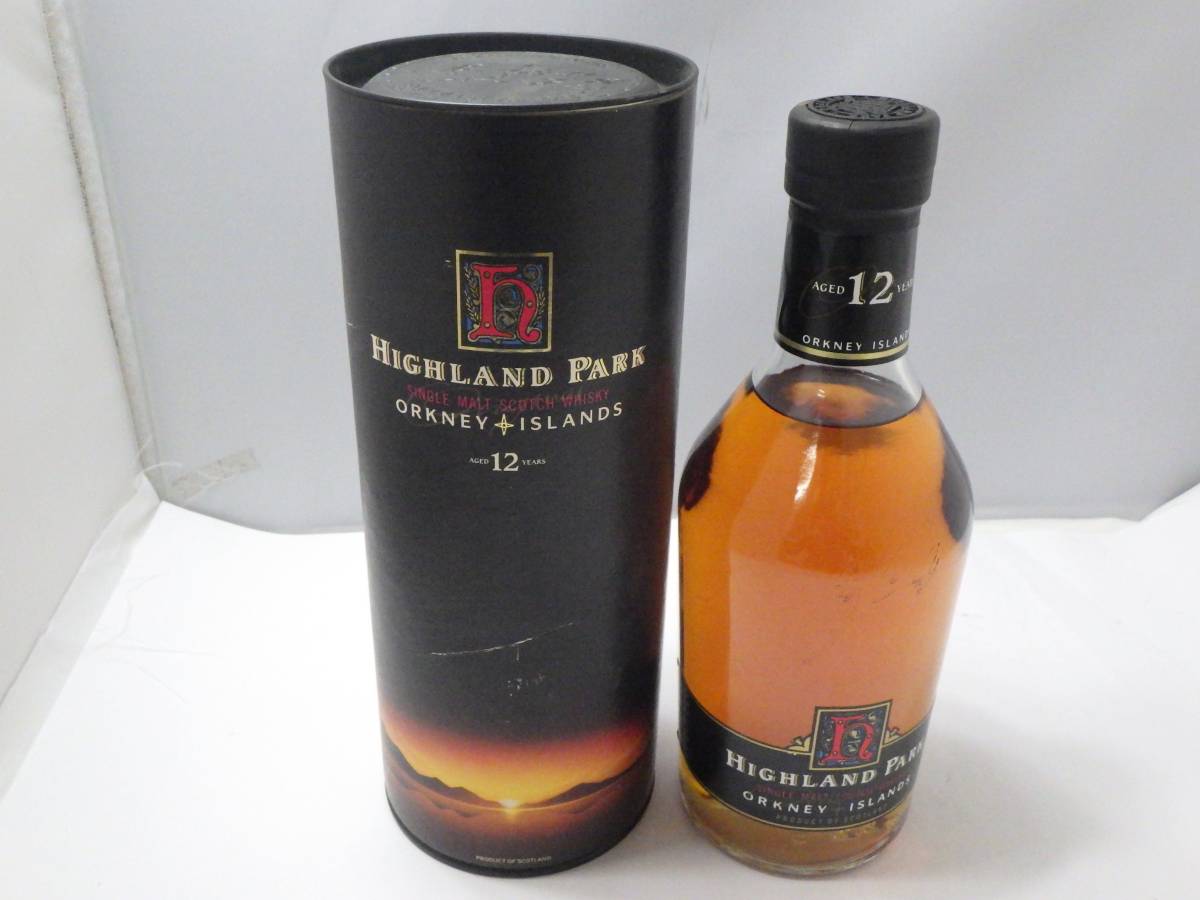 17-4131　HIGHLAND PARK ハイランドパーク 12年 旧ラベル スコッチウイスキー シングルモルト ORKEY ISLANDS 箱付き 未開栓 古酒