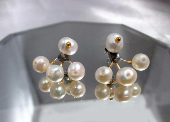 24KGP 天然パール　イヤー ピアス