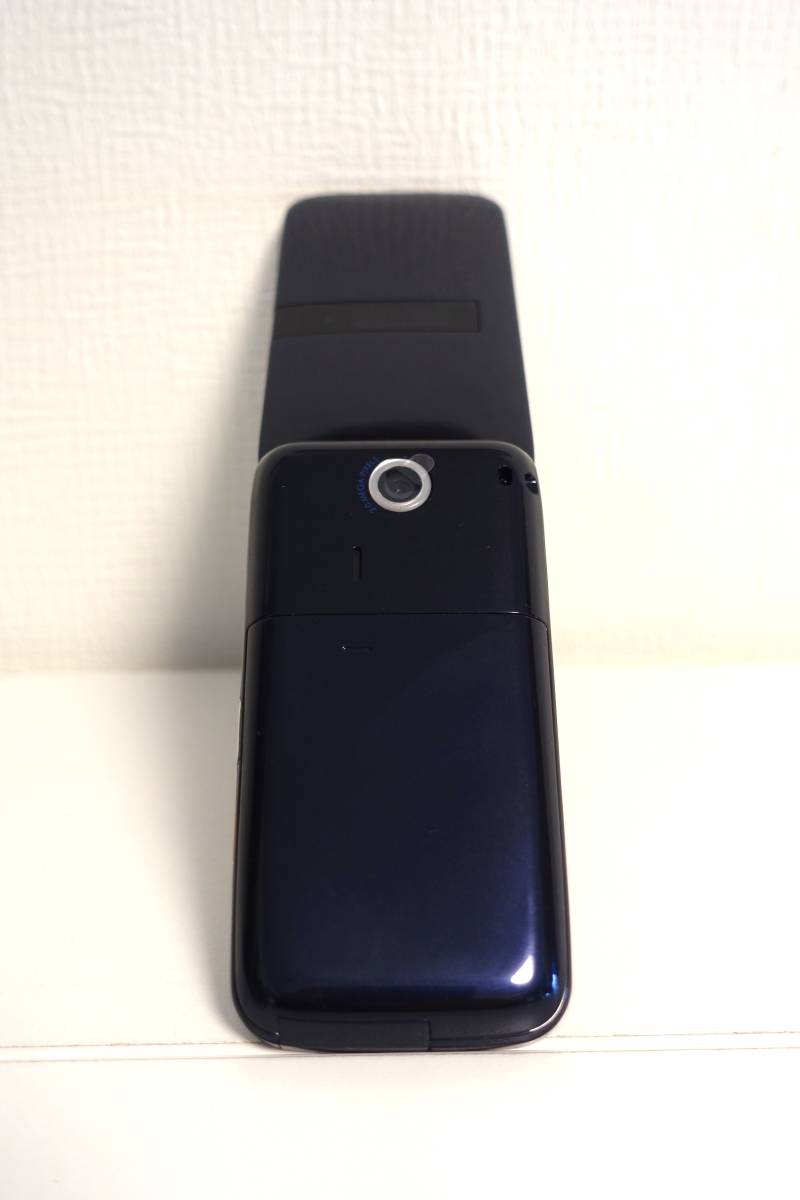 【未使用品】WILLCOM かんたんケータイ WX02SH シャープ製 ★ネイビー★【美品】