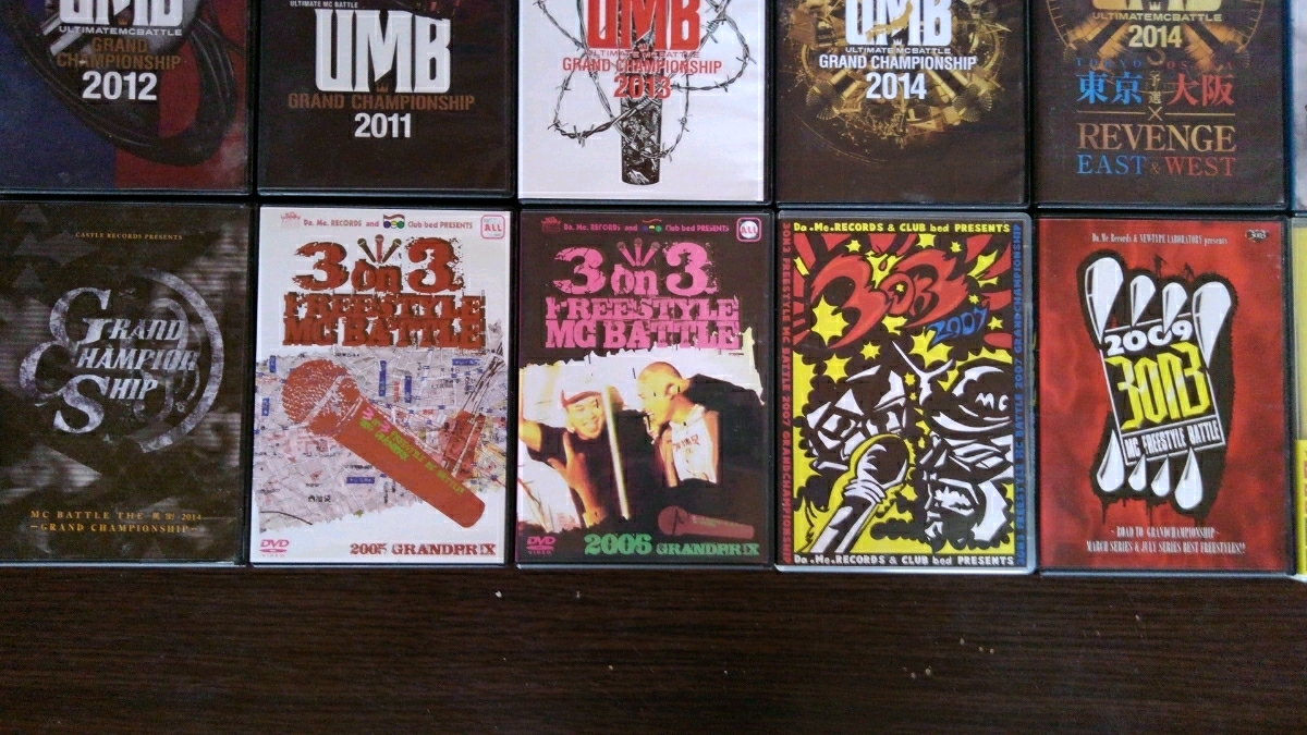 ULTIMATE MC BATTLE 罵倒 戦極 3on3 月刊ラップ 21枚DVDセット UMB