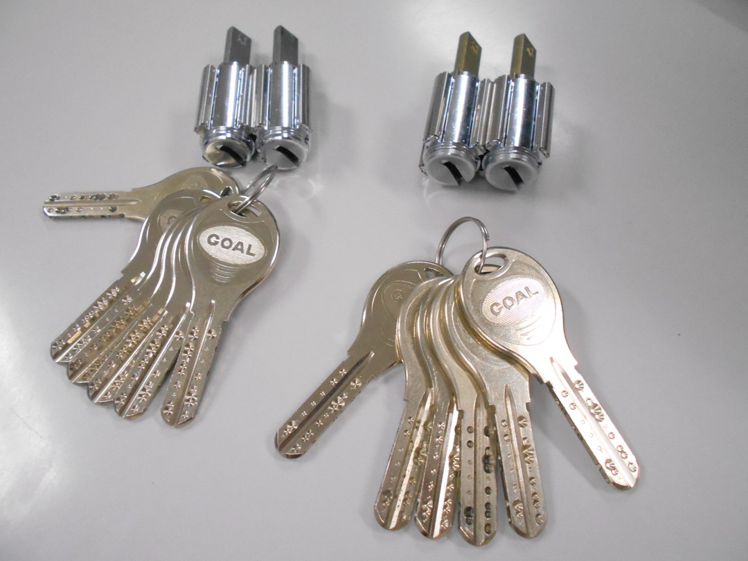 即決　GOAL　ゴール　シリンダー　ディンプル　V-PX19.5　2セット　同一キー　送料無料