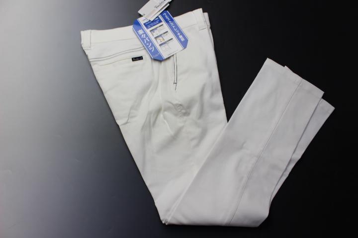 新品ブリヂストン・PARADISOパラデイーゾ　秋物・ストレッチノータックパンツ W79cm　オフホワイト/OW ( ESM01K/9E115