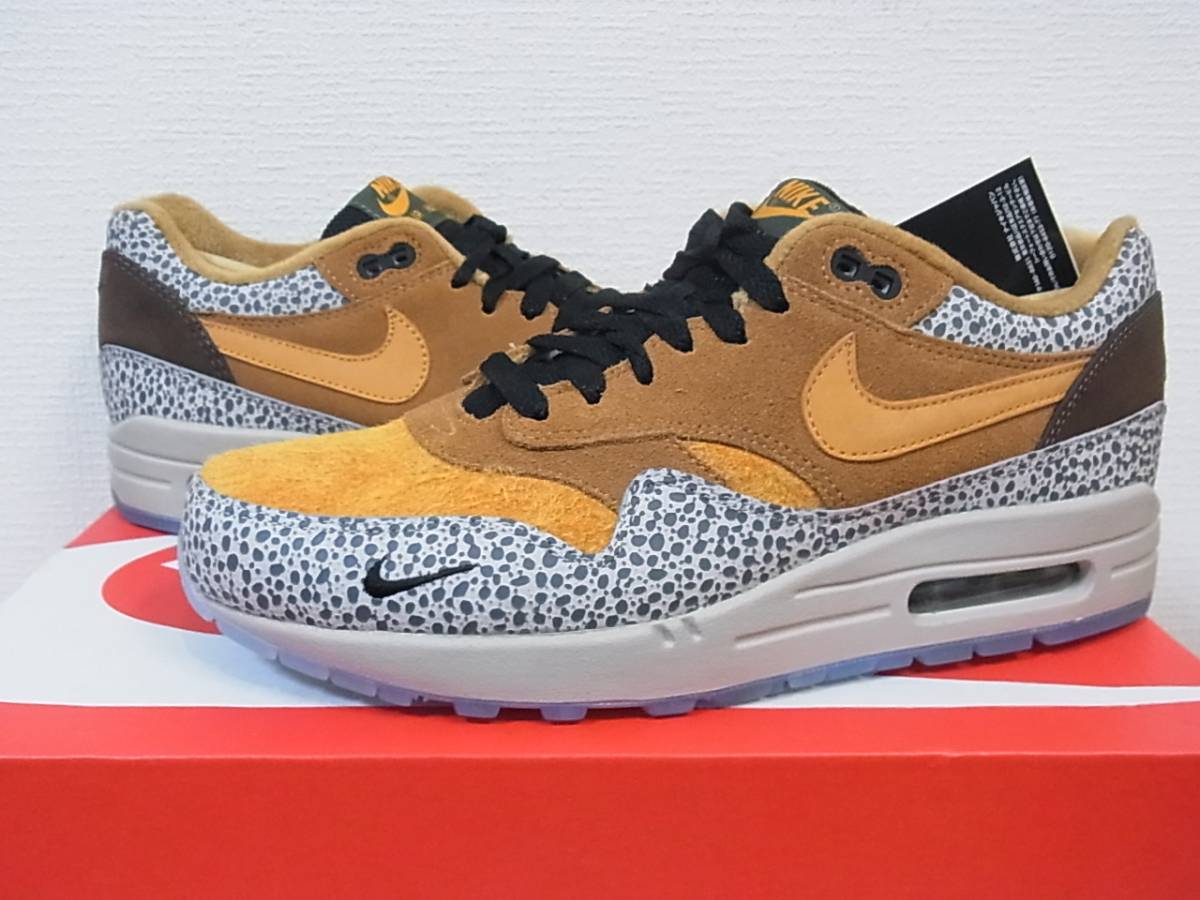 国内新品 黒タグ 2016 NIKE AIR MAX 1 SAFARI ATMOS PREMIUM QS ナイキ エア マックス プレミアム アトモス サファリ 25.5cm 665873-200