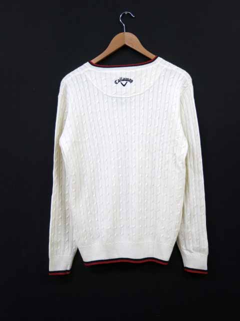 キャロウェイ CALLAWAY Vネック 長袖　ケーブルニットセーター M　171111