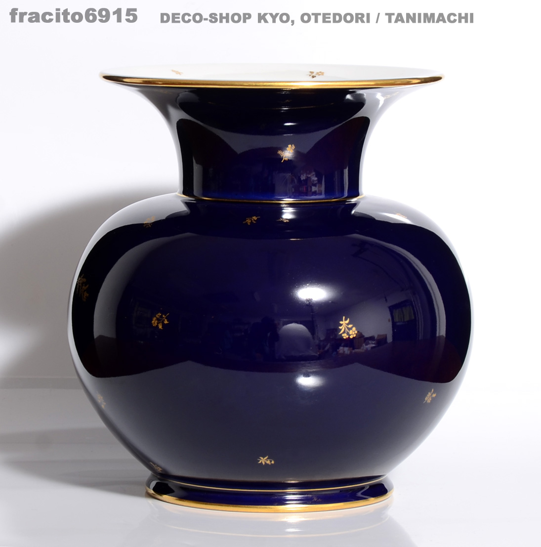 本物保証!!セーブル!!1964年，華麗!!王者の青&デザイン24K金彩