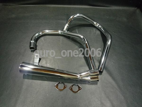 スーパーホークⅢ用サイドクロスメガホン管メッキ*CB400D*G059 極