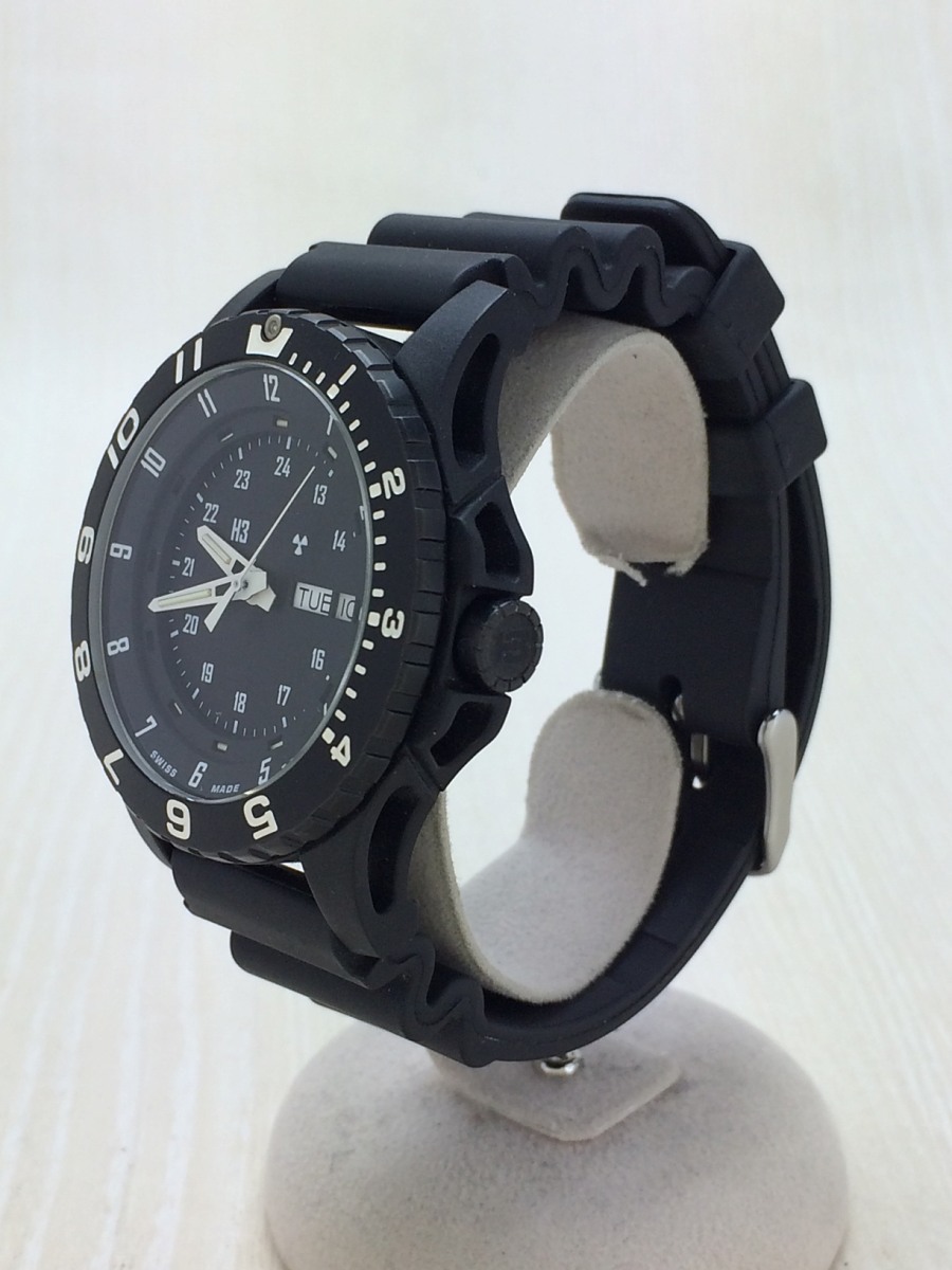 traser◆H3 TYPE3 CLASS1/MIL-PRF-46374G/クォーツ腕時計/アナログ/ラバー/BLK/BL
