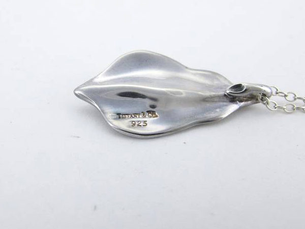 1円 ティファニー シルバー925 リーフ ネックレス AV085