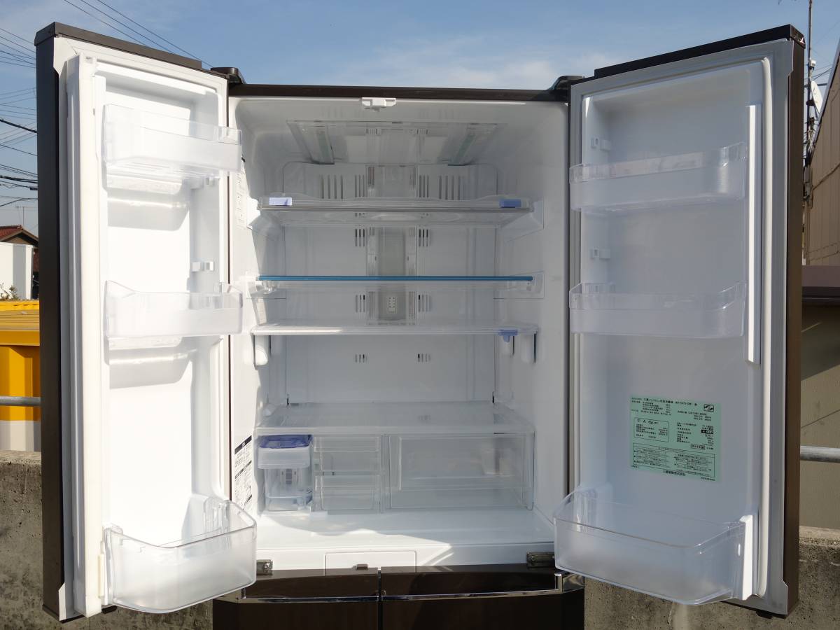 O▽三菱 冷蔵庫 465L 2011年 6ドア 観音開き 自動製氷 人気色 ダークウッド