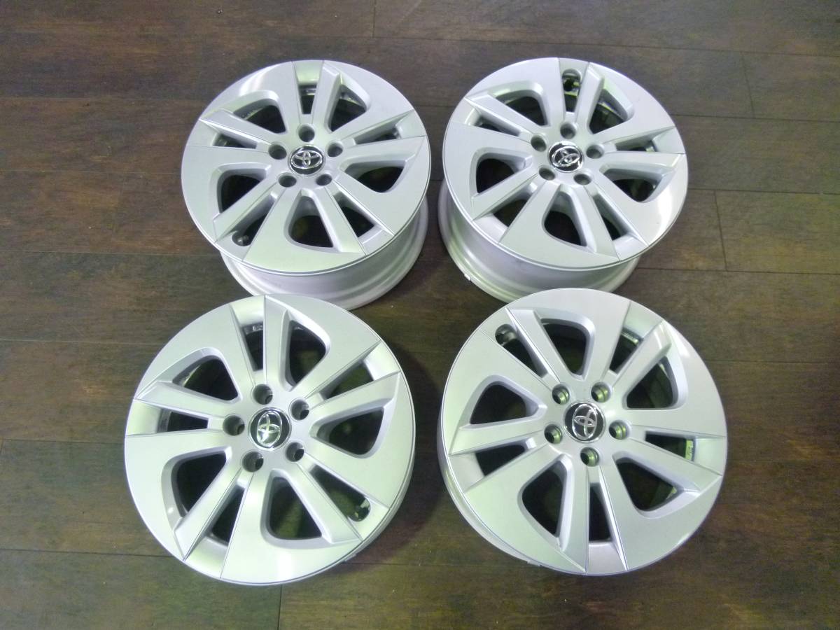美品　５０　プリウス　純正アルミ　１５インチ　トヨタ　４本セット　ホイールキャップ付き