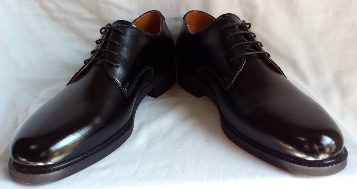 新品 STUDIOUS レザープレーントゥ ドレス・ビジネスシューズ 本革 黒 26㎝