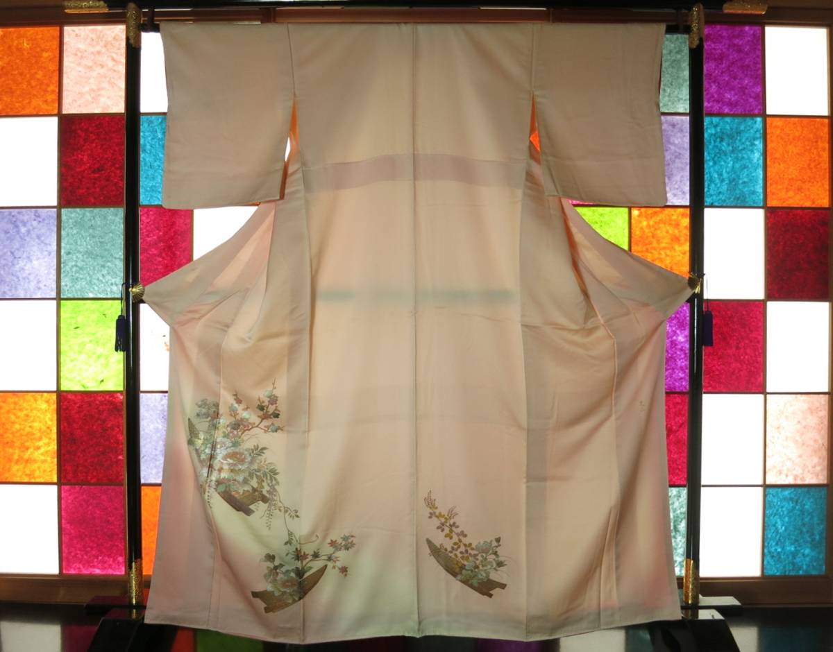 【附下　金彩友禅　和田光正 身丈161cm　裄64cm 】YN96