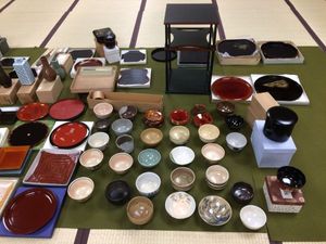 茶道具/円椅(2客) 玄々斎好写 組立式 鳴ら 