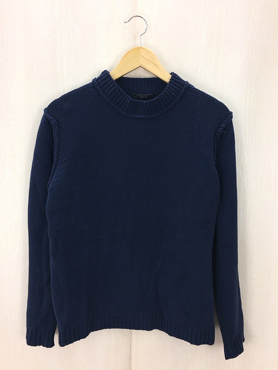 ROBERTO COLLINA◆リバースニットセーター/48/ナイロン/NVY/RM48001/ロベルトコリーナ