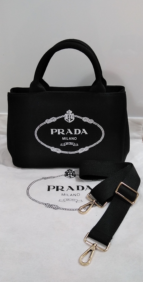 PRADA プラダ ] トートバッグ ladies カナパ レディース BLACK 黒 中古 