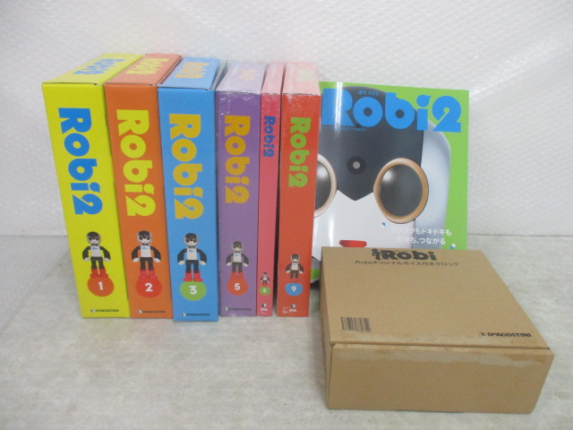 未開封含 デアゴスティーニ 週刊 ロビ Robi オリジナルボイス付きクロック，Robi 2 1～5，8～9 セット