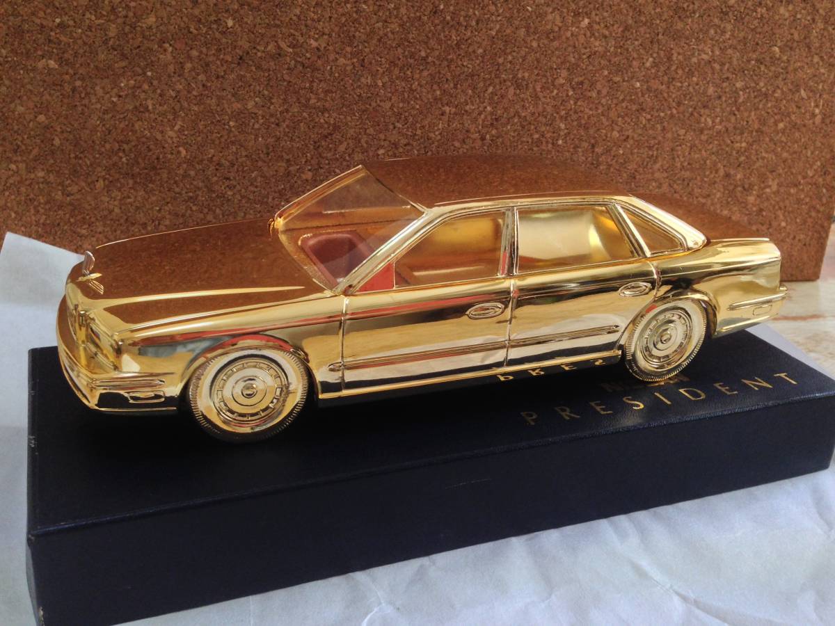 当時物 日産自動車 プレジデント シガレットケース オルゴール 金 昭和