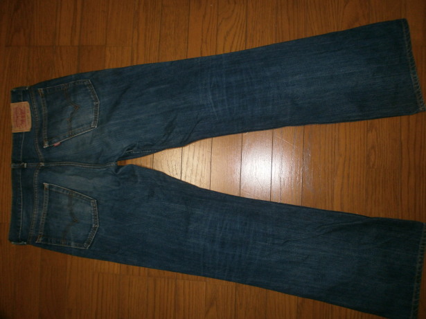 レア Levi's リーバイス 517 517-03 名作 W33 ブーツカット インディゴ濃い 日本製 ユーズド加工