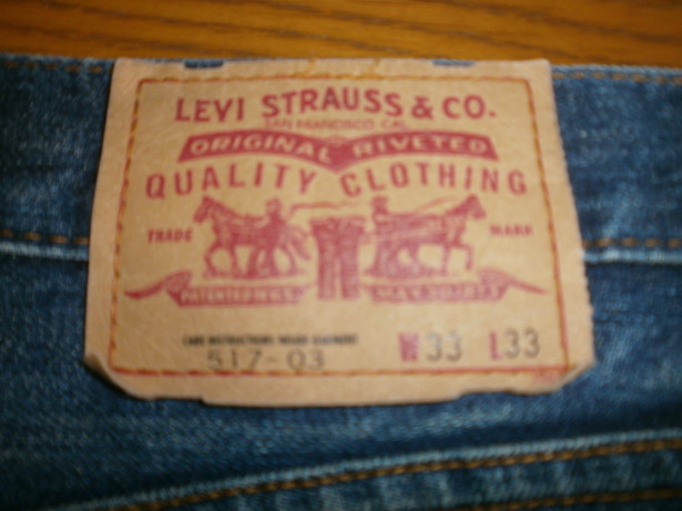 レア Levi's リーバイス 517 517-03 名作 W33 ブーツカット インディゴ濃い 日本製 ユーズド加工