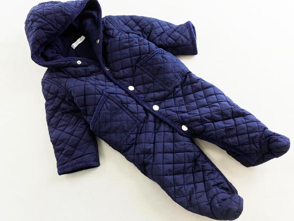 ラルフローレン キッズ キルティング ジャンプ スーツ ロンパース 70cm/紺 ◆■ ☆ hqa4