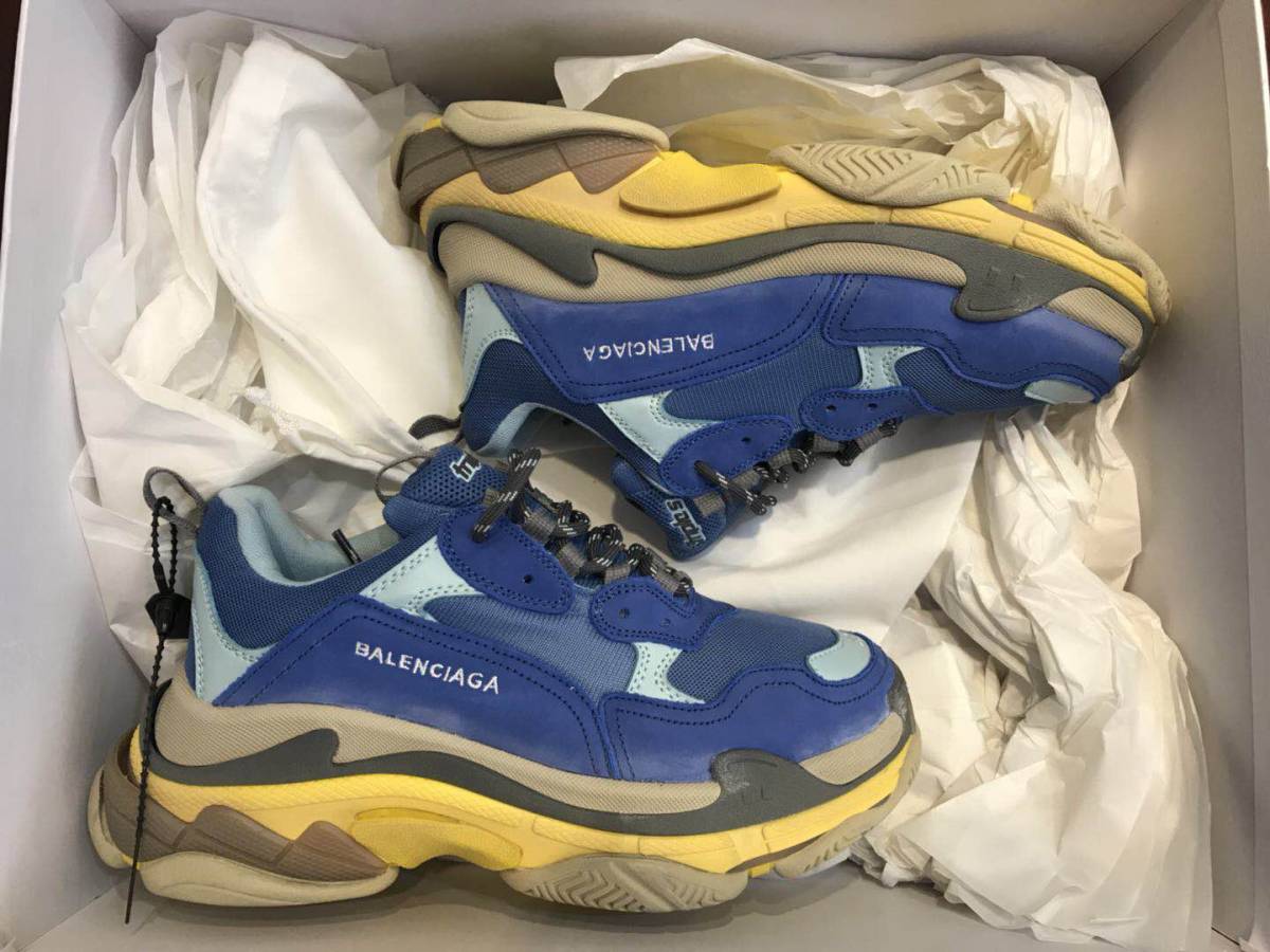 BALENCIAGA Triple バレンシアガ ブルー（青）系 S(バレンシアガ 