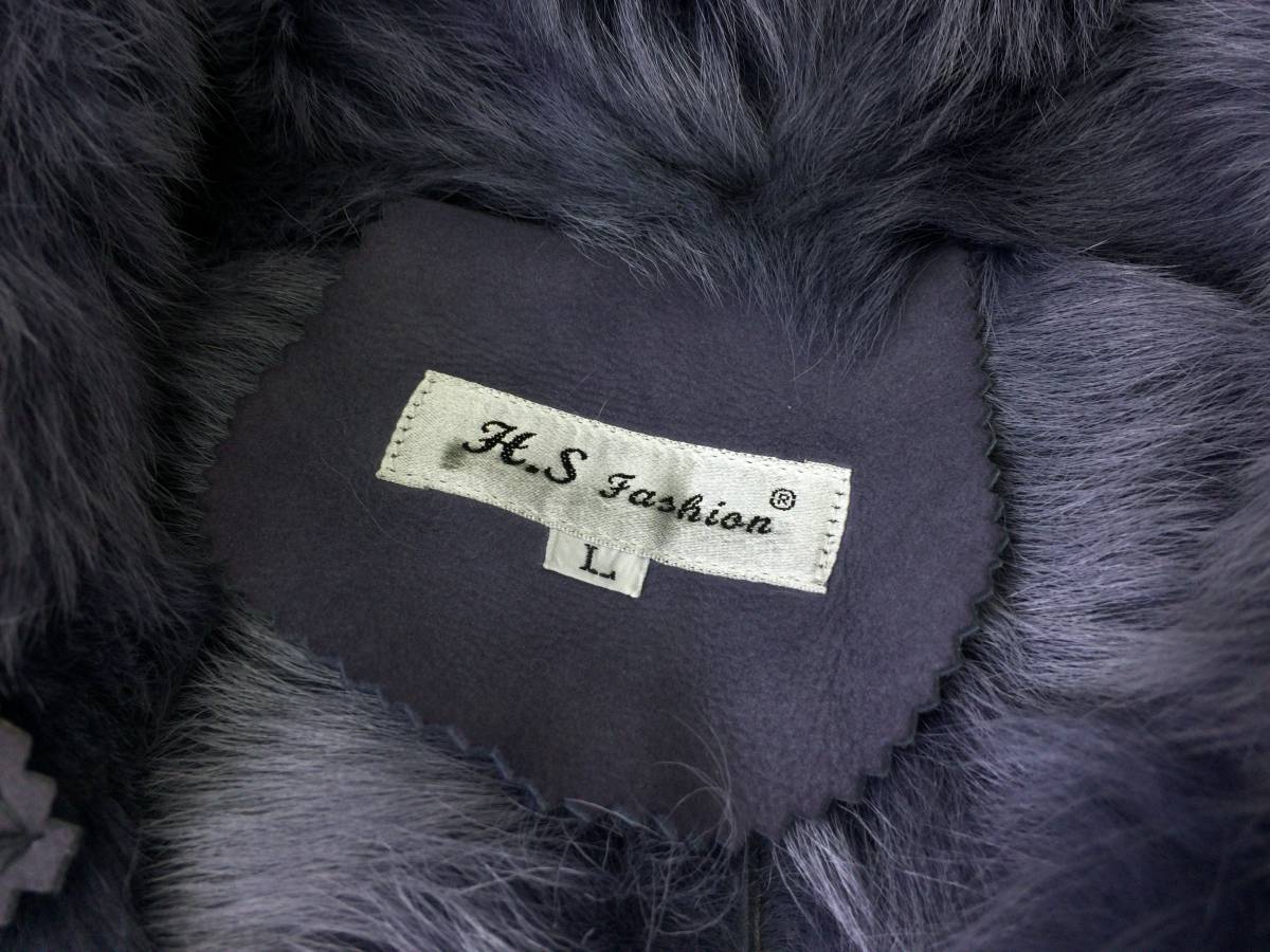 最高級◇インポート H.S fashion◇L◇極柔らか ムートン 羊革 ファー