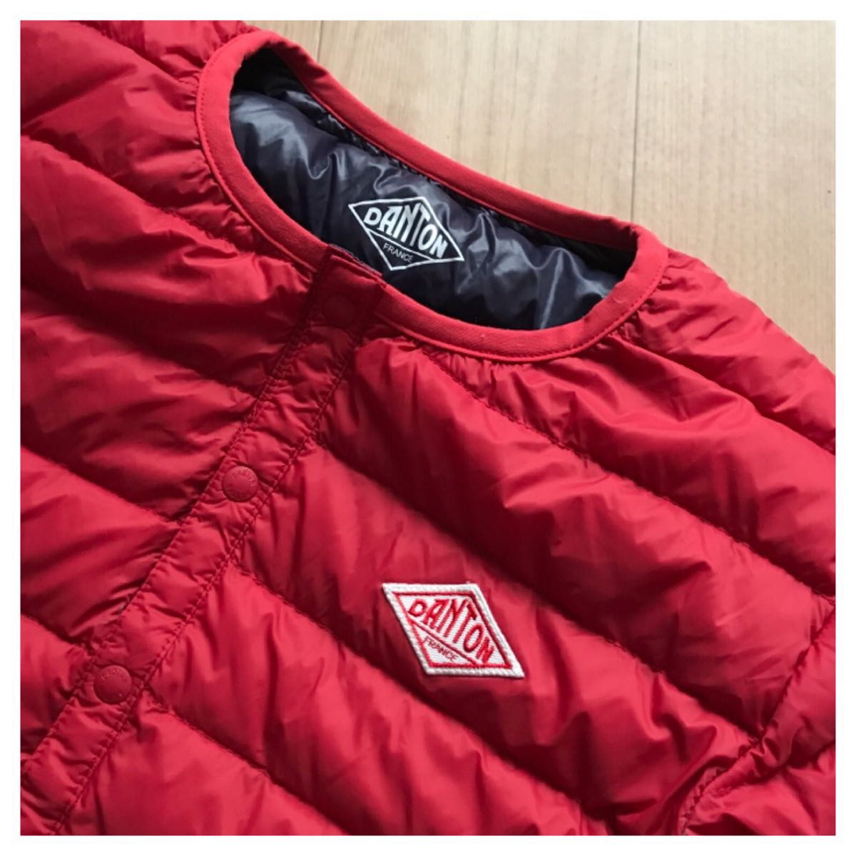 未使用級美品✨ 美品 ダントン インナーダウン サイズ38 赤 レッド danton