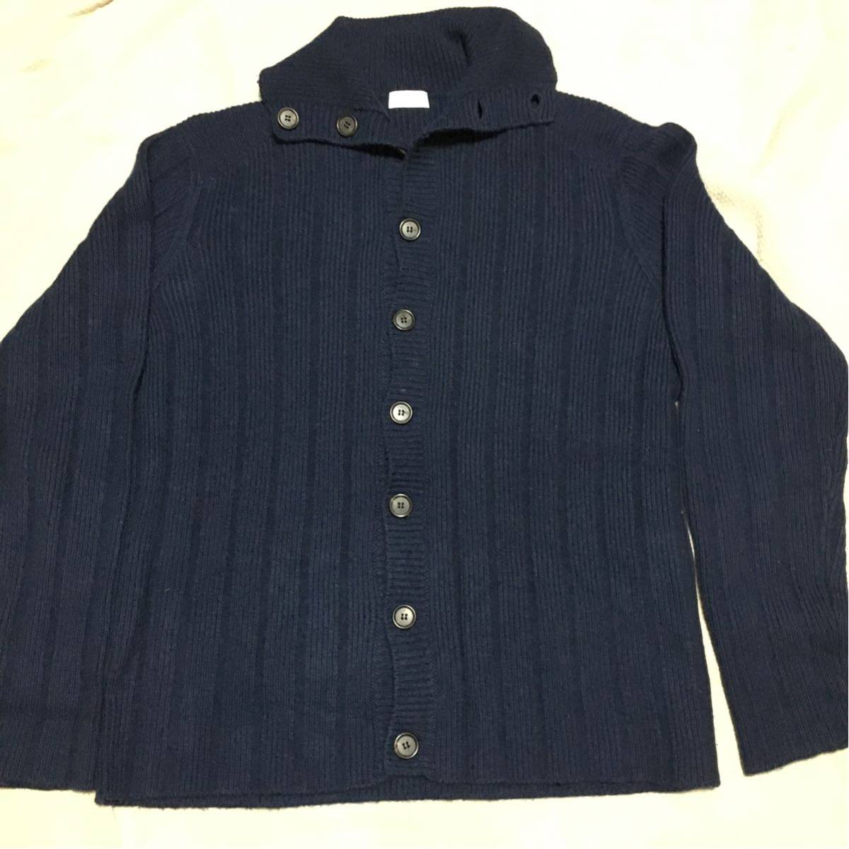 malo - malo マーロ カーディガン S 紺 【古着】【中古】 maloマーロ カシミヤ100肉厚カーディガン美品