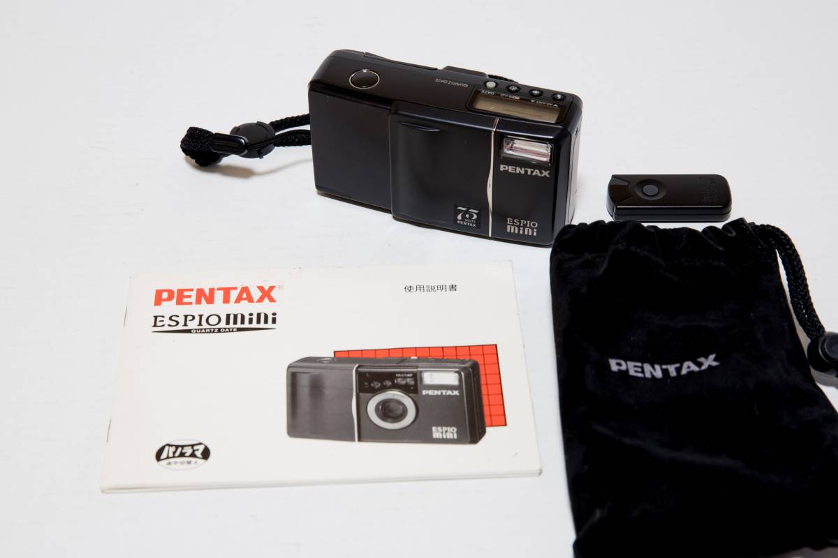 美品 PENTAX ESPIO mini 75周年記念モデル 説明書 リモコン ケース