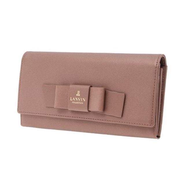 新品☆ ランバン コレクション　グランダルジュ フラップ長財布 ピンク　