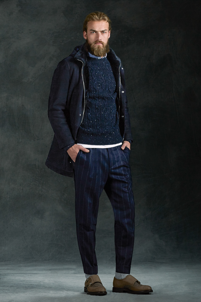 110万!新作 ブルネロクチネリムートンレザージャケット Brunello Cucinelli
