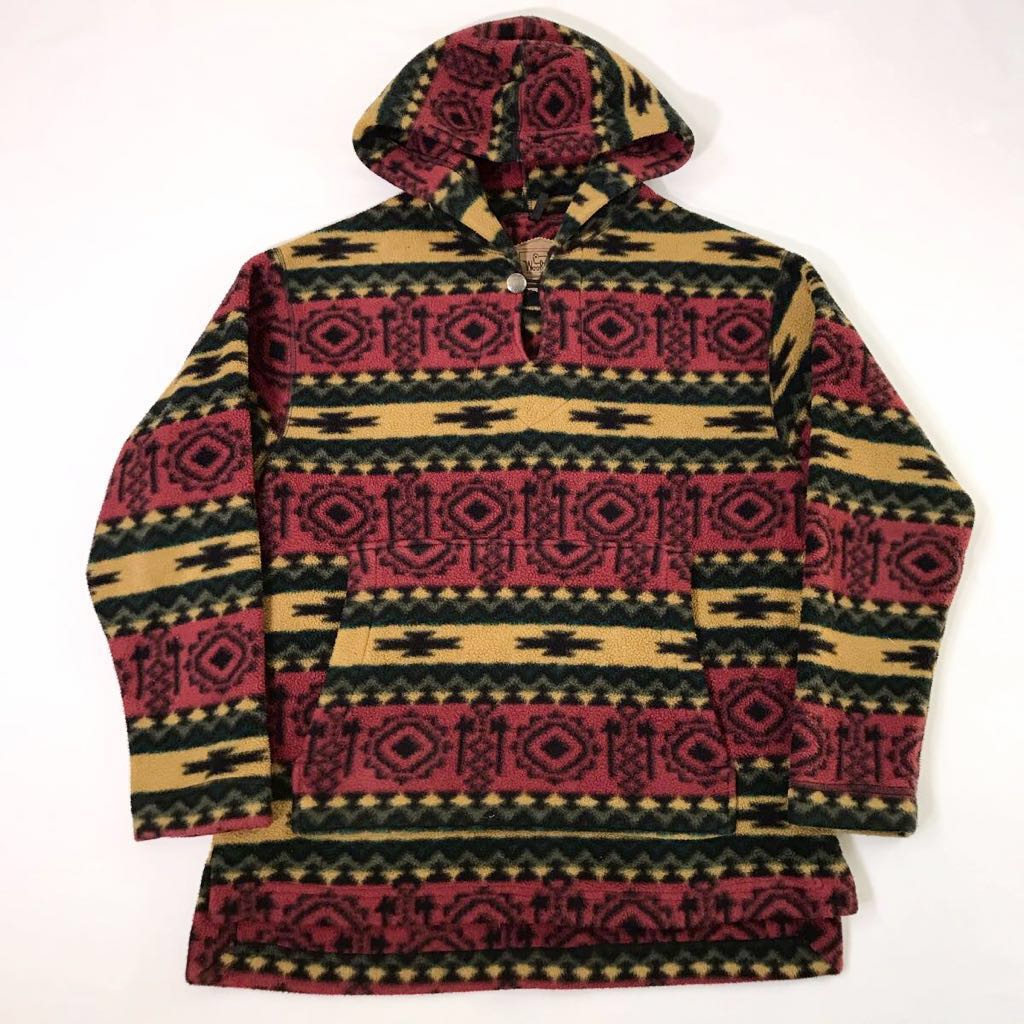 90s WOOLRICH ネイティブ フリース メキシカンパーカー S USA製 90年代 