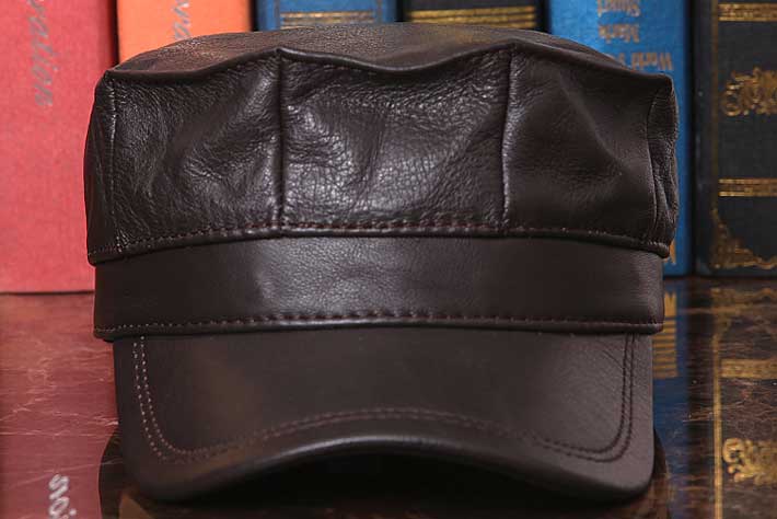 本革 2WAY レザー 牛革 Vintage ワークキャップ メンズ 新品 帽子 7995984 ダークブラウン