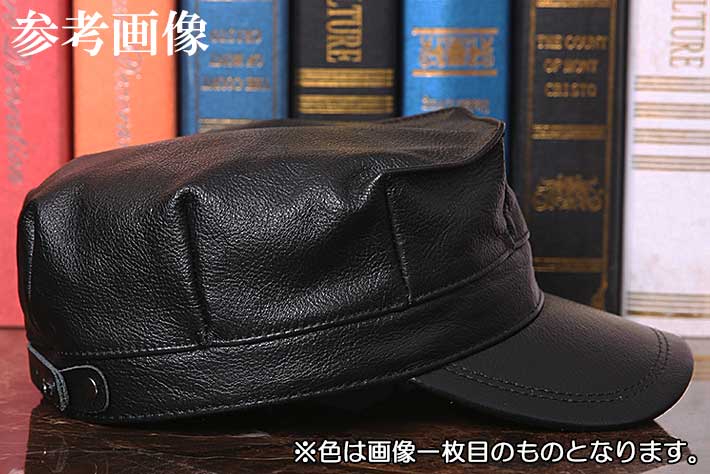 本革 2WAY レザー 牛革 Vintage ワークキャップ メンズ 新品 帽子 7995984 ダークブラウン