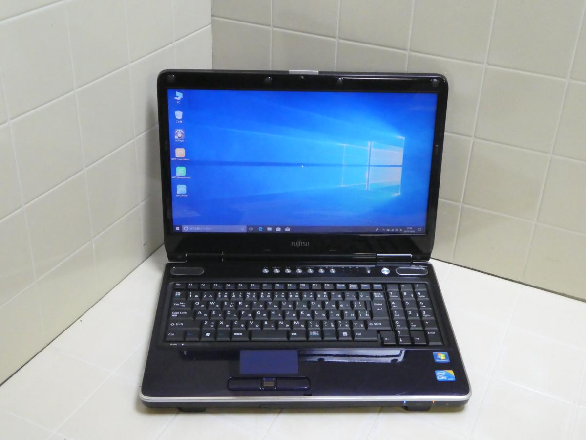 ノートPC 富士通 NF/G70 ブルー 4GB BD 無線 Windows10 PC/タブレット